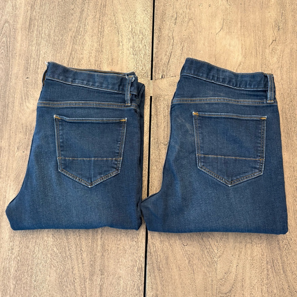 2 x Banana Republic Traveler Jeans 36-32 Skinny
